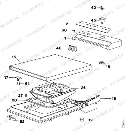 Взрыв-схема стиральной машины Zanussi TL773C - Схема узла Top